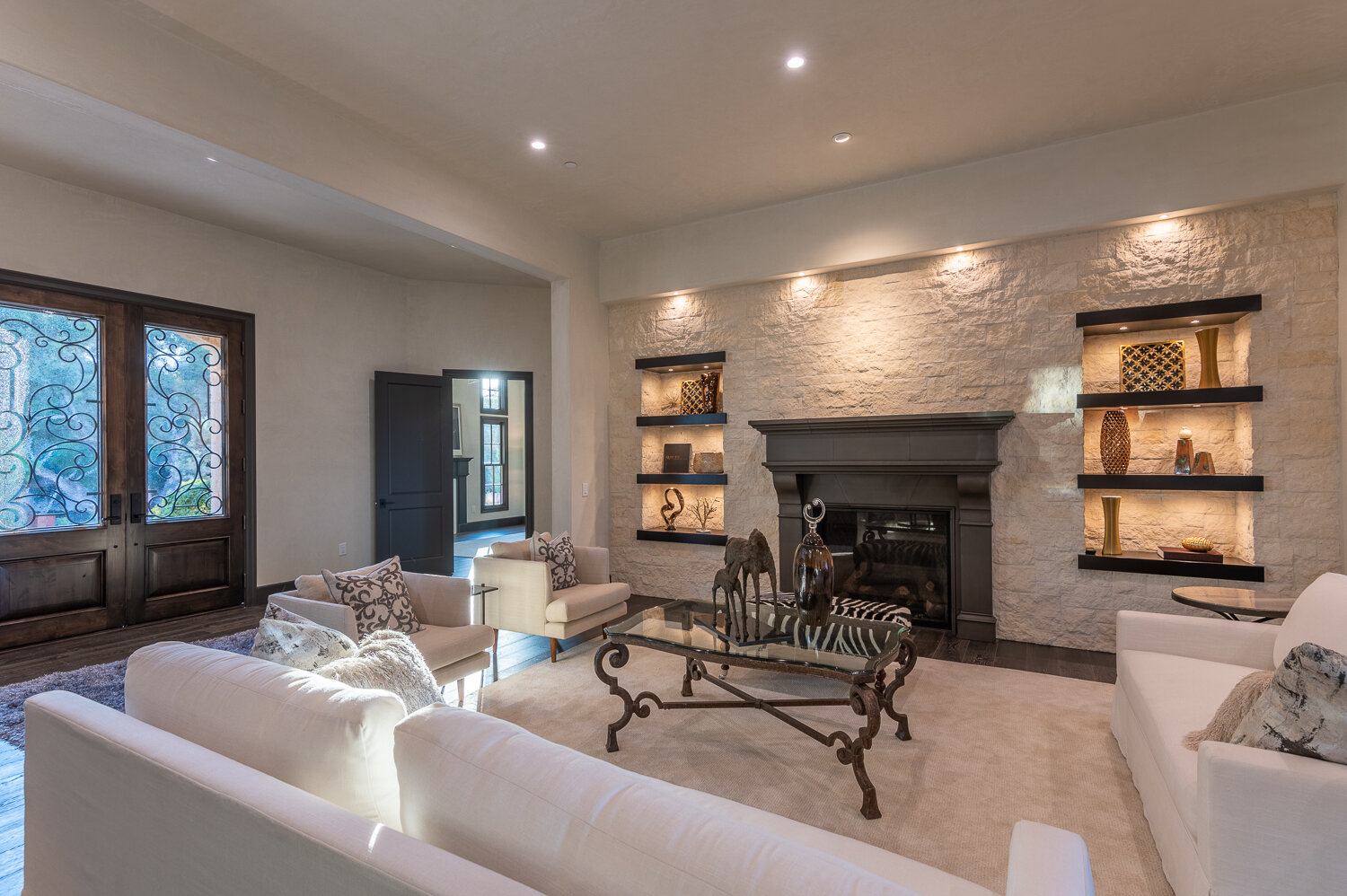 Completed custom luxury home build in Monterra overlooking Monterey Bay by Lewis Builders